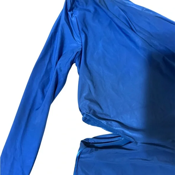 Abercrombie & Fitch Vibrant Blue One-Shoulder Dress - Picture 5 of 9